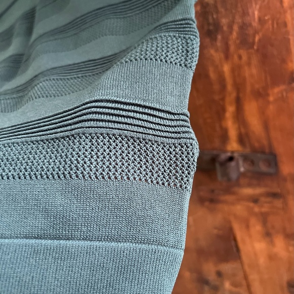 Rehab Ribbed Mini-Skirt Medium Green - Picture 4 of 8